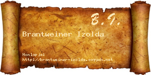 Brantweiner Izolda névjegykártya
